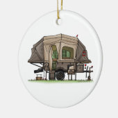 Opus 4 Pop Up RV Happy Camping Keramik Ornament (Links)