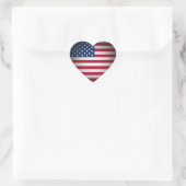 OPUS American Flag Herz Herz-Aufkleber (Tasche)