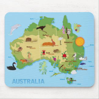 OPUS Australien-Karte Mousepad