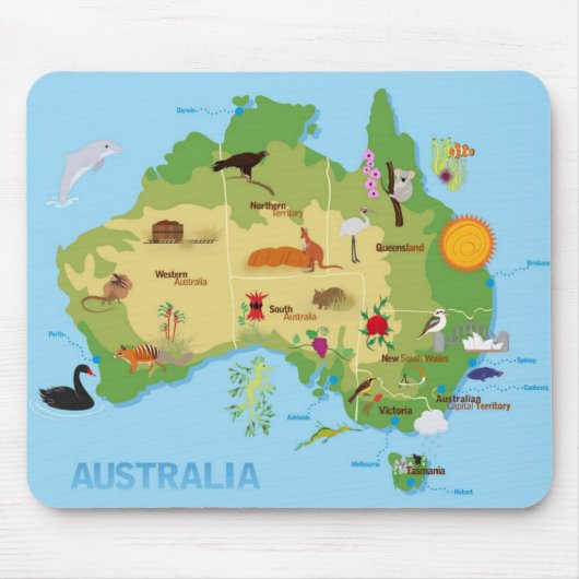 OPUS Australien-Karte Mousepad (Vorne)