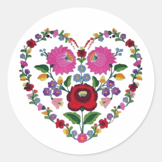 OPUS CHANGEABLE Ungarisches Herz Runder Aufkleber (Vorderseite)