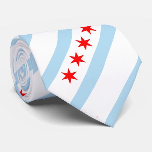 OPUS Chicago-Flagge Krawatte (Gerollt)