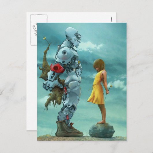 OPUS Cyber Valentinstag Feiertagspostkarte (Vorne/Hinten)