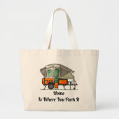 Opus Pop Up Camper RV Happy Camper Jumbo Stoffbeutel (Vorne)