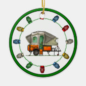 Opus Pop Up Camper RV Happy Camper Keramik Ornament (Vorne)