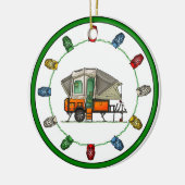Opus Pop Up Camper RV Happy Camper Keramik Ornament (Links)