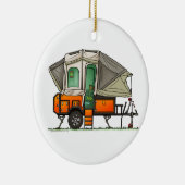 Opus Pop Up Camper RV Happy Camper Keramik Ornament (Rechts)