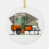 Opus Pop Up Camper RV Happy Camper Keramik Ornament (Vorne)