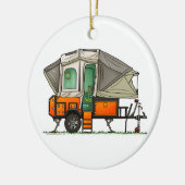 Opus Pop Up Camper RV Happy Camper Keramik Ornament (Links)
