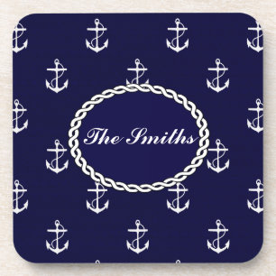 Opus Posh Anchor Nautical Custom Getränkeuntersetzer