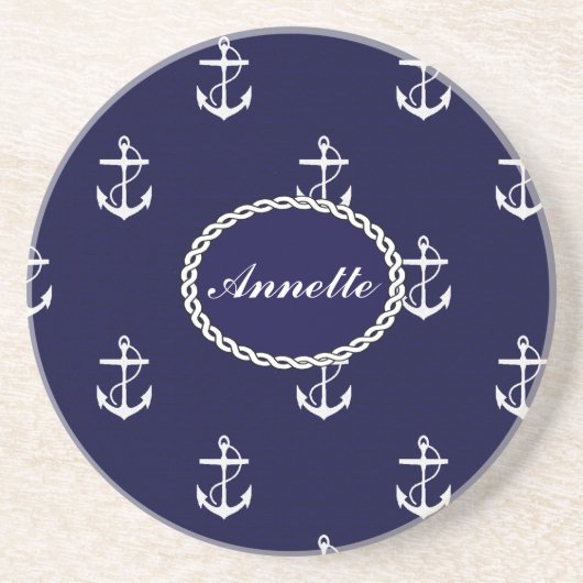 Opus Posh Anchor Nautical Custom Getränkeuntersetzer (Vorne)