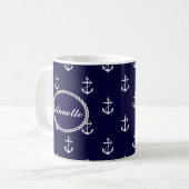 Opus Posh Anchor Nautical Custom Kaffeetasse (Vorderseite Links)