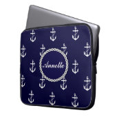 Opus Posh Anchor Nautical Custom Laptopschutzhülle (Vorderseite Links)
