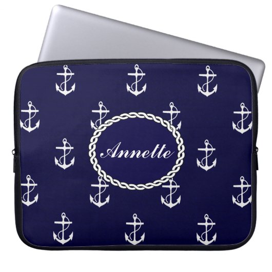 Opus Posh Anchor Nautical Custom Laptopschutzhülle (Vorderseite)