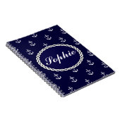 Opus Posh Anchor Nautical Custom Notizblock (Rechte Seite)