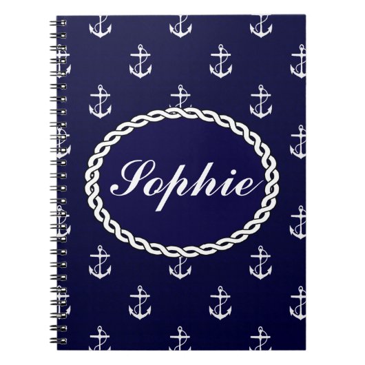 Opus Posh Anchor Nautical Custom Notizblock (Vorderseite)