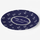 Opus Posh Anchor Nautical Pappteller (Schrägansicht)
