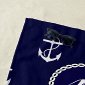 Opus Posh Anchor Nautical Personalisiert Strandtuch (Beispiel)