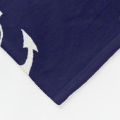 Opus-Posh Anker-nautischpersonalisiertes Fleecedecke (Ecke)