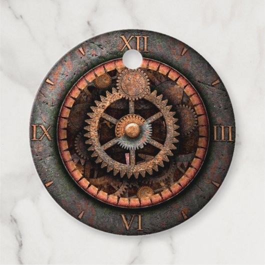 Opus Posh Steampunk Gears Geschenkanhänger (Vorderseite)