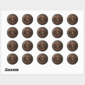 Opus Posh Steampunk Gears Runder Aufkleber (Blatt)
