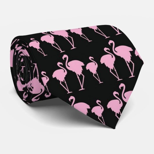 OPUS rosa Flamingos Krawatte (Gerollt)