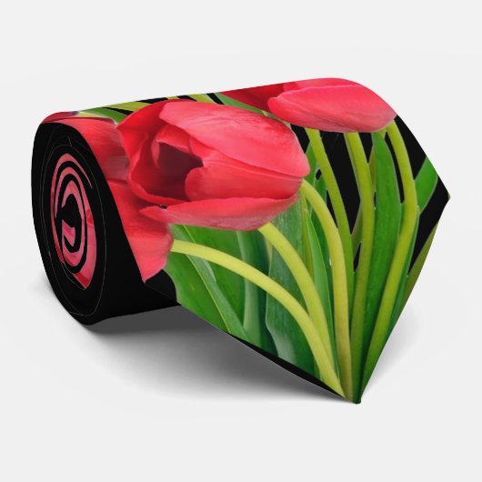 OPUS Rot-Tulpen Krawatte (Gerollt)