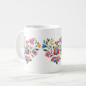 OPUS ungarisches Blumen-Herz Kaffeetasse (Vorderseite Links)