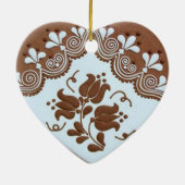 OPUS ungarisches Lebkuchen-Herz TBA Keramik Ornament (Hinten)