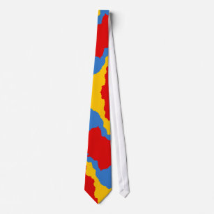 OPUS vervollkommnen Rot-Gelb-Blaue Clown-Palette Krawatte