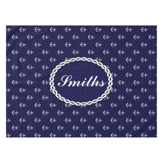 Opus-vornehmer Anker-Seegewohnheit Tischdecke (Vorderseite (Horizontal))