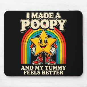 opy Bauch fühlt sich besser lustige Stern Kunst Mousepad