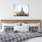 Oquirrh Mountain LDS Tempel utah mormon Sonnenunte Leinwanddruck (Insitu (Schlafzimmer))