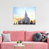 Oquirrh Mountain LDS Tempel utah mormon Sonnenunte Leinwanddruck (Insitu (Wohnzimmer))