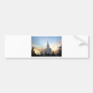 Oquirrh Mountain LDS Utah Tempel Sonnenuntergang Autoaufkleber