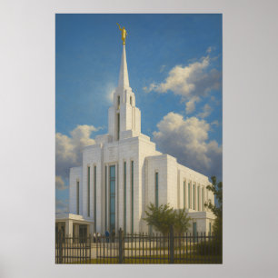 Oquirrh Mountain Utah Tempel Gemälde™ LDS Poster