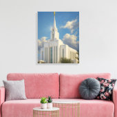 Oquirrh Mountain Utah Temple Painting™ LDS Leinwan Leinwanddruck (Insitu (Wohnzimmer))