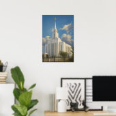 Oquirrh Mountain Utah Temple Painting™ LDS Poster (Heimbüro)