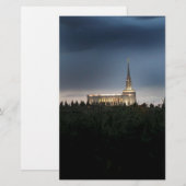 Oquirrhirsche Bergkulisse utah Tempel Briefpapier (Vorne/Hinten)