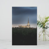 Oquirrhirsche Bergkulisse utah Tempel Briefpapier (Stehend Vorderseite)