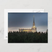 Oquirrhirsche Bergkulisse utah Tempel Postkarte (Vorne/Hinten)