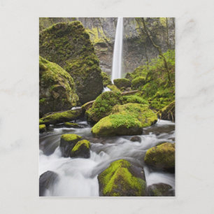 OR, Columbia River Gorge, Elowah-Fälle und Postkarte