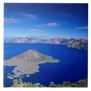 OR, Crater Lake NP, Wizard Island und Krater Fliese