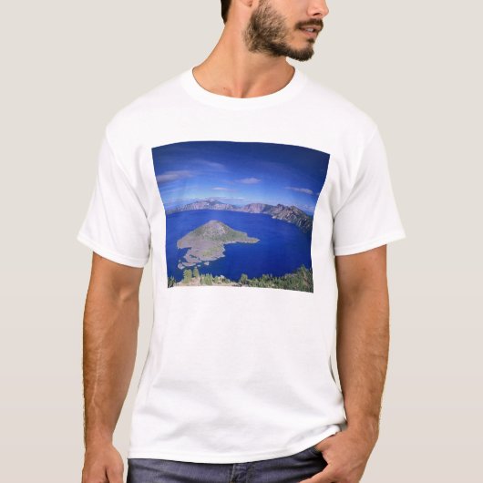 OR, Crater Lake NP, Wizard Island und Krater T-Shirt (Vorderseite)