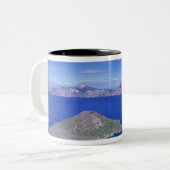 OR, Crater Lake NP, Wizard Island und Krater Zweifarbige Tasse (Vorderseite Links)
