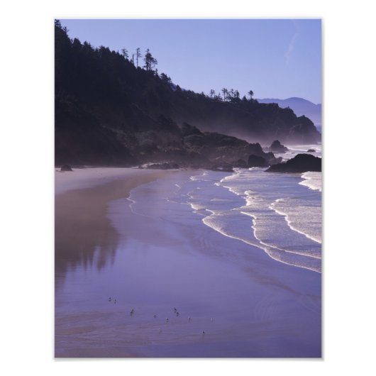 OR, Ecola SP, Indian Beach mit Morgennebel Fotodruck (Vorne)