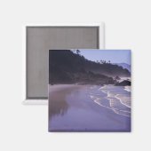 OR, Ecola SP, Indian Beach mit Morgennebel Magnet (Vorderseite/Rückseite)