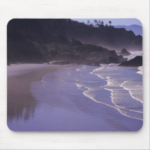 OR, Ecola SP, Indian Beach mit Morgennebel Mousepad