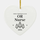 OR Nurse First Christmas Nursing Keramik Ornament (Vorne)