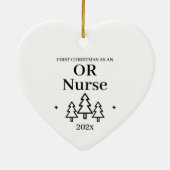 OR Nurse First Christmas Nursing Keramik Ornament (Hinten)